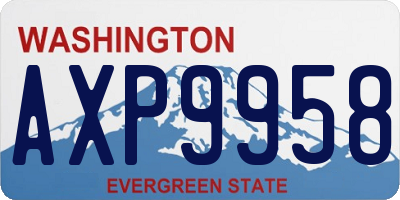WA license plate AXP9958