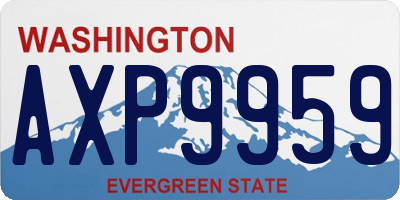 WA license plate AXP9959