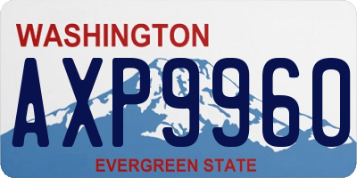 WA license plate AXP9960
