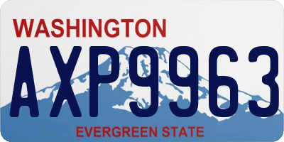 WA license plate AXP9963