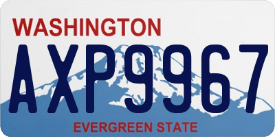 WA license plate AXP9967