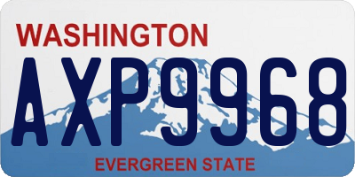 WA license plate AXP9968