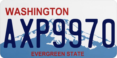 WA license plate AXP9970