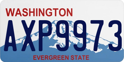 WA license plate AXP9973