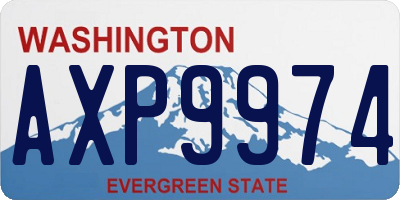 WA license plate AXP9974