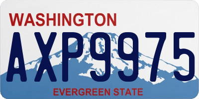WA license plate AXP9975