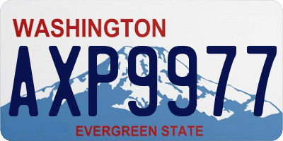 WA license plate AXP9977