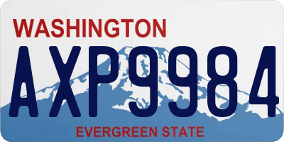 WA license plate AXP9984