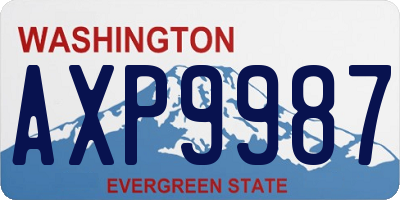 WA license plate AXP9987