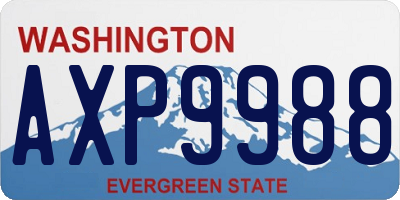 WA license plate AXP9988