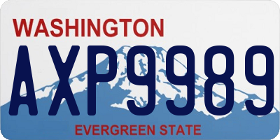 WA license plate AXP9989