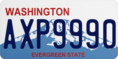 WA license plate AXP9990