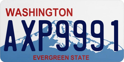 WA license plate AXP9991