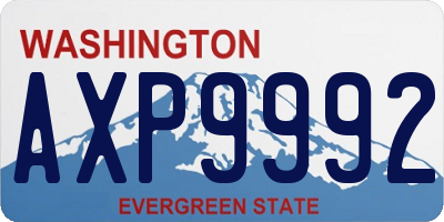 WA license plate AXP9992