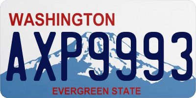 WA license plate AXP9993