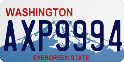 WA license plate AXP9994