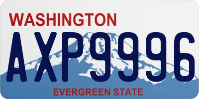 WA license plate AXP9996