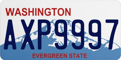 WA license plate AXP9997