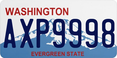 WA license plate AXP9998