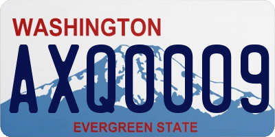 WA license plate AXQ0009