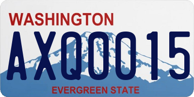 WA license plate AXQ0015