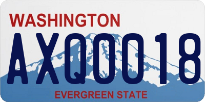 WA license plate AXQ0018