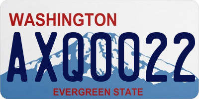 WA license plate AXQ0022