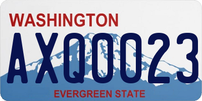 WA license plate AXQ0023