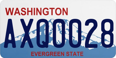 WA license plate AXQ0028