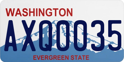 WA license plate AXQ0035