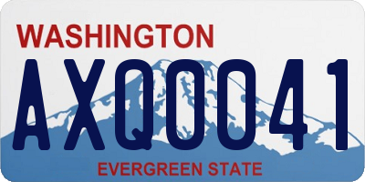 WA license plate AXQ0041