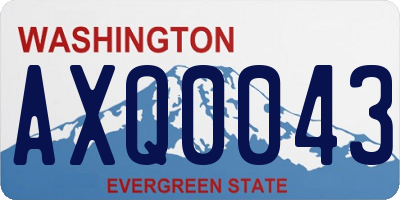 WA license plate AXQ0043