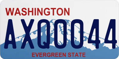 WA license plate AXQ0044