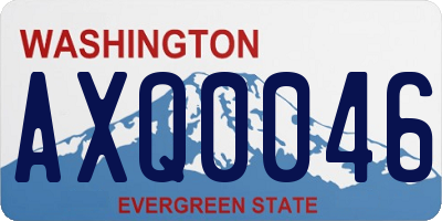 WA license plate AXQ0046