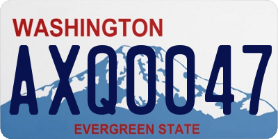 WA license plate AXQ0047