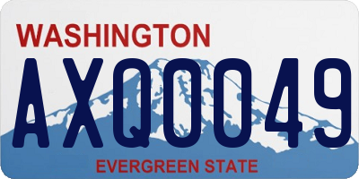 WA license plate AXQ0049