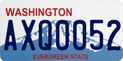 WA license plate AXQ0052