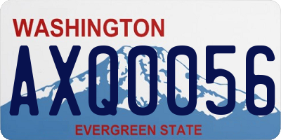 WA license plate AXQ0056