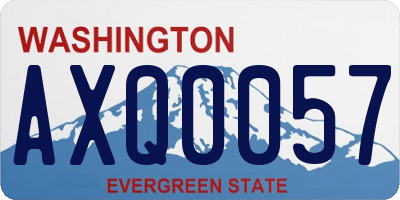 WA license plate AXQ0057