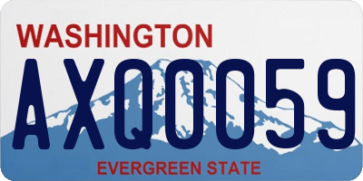 WA license plate AXQ0059