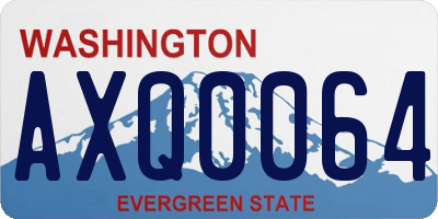 WA license plate AXQ0064