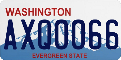 WA license plate AXQ0066