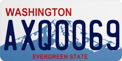 WA license plate AXQ0069