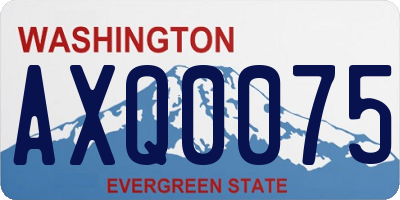 WA license plate AXQ0075