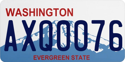 WA license plate AXQ0076