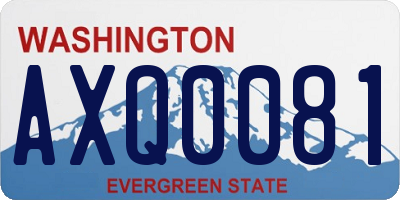 WA license plate AXQ0081