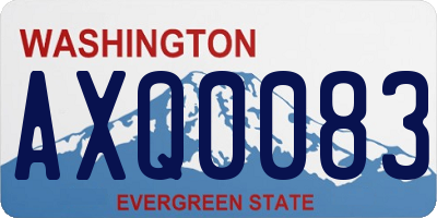WA license plate AXQ0083