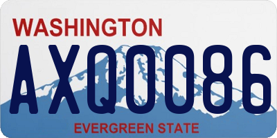 WA license plate AXQ0086