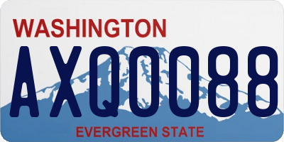 WA license plate AXQ0088