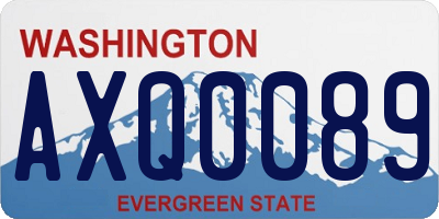 WA license plate AXQ0089